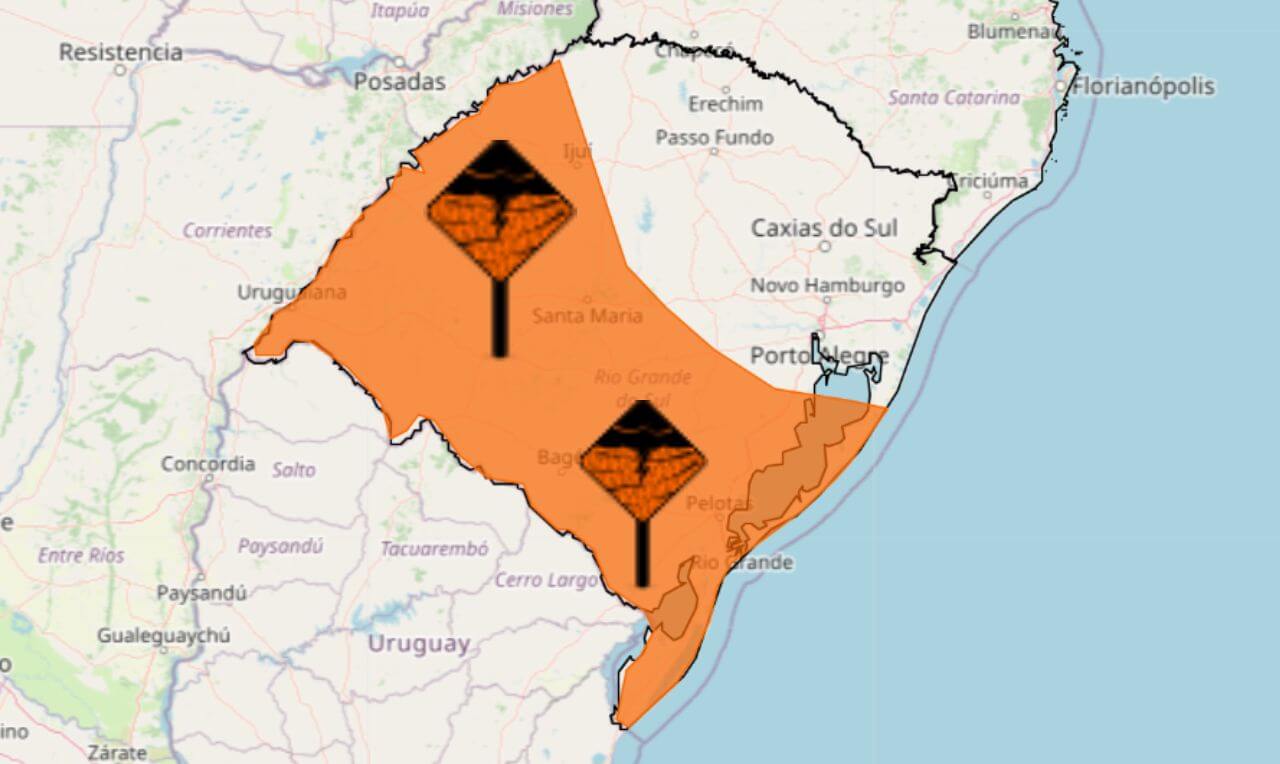 Alerta Laranja Para Temporais Chuva Raios E Ventania No Rio Grande Do